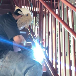 Fabrication and installation of metal stairs