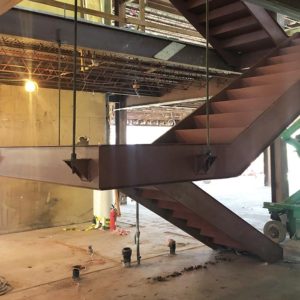 Fabrication and installation of metal stairs